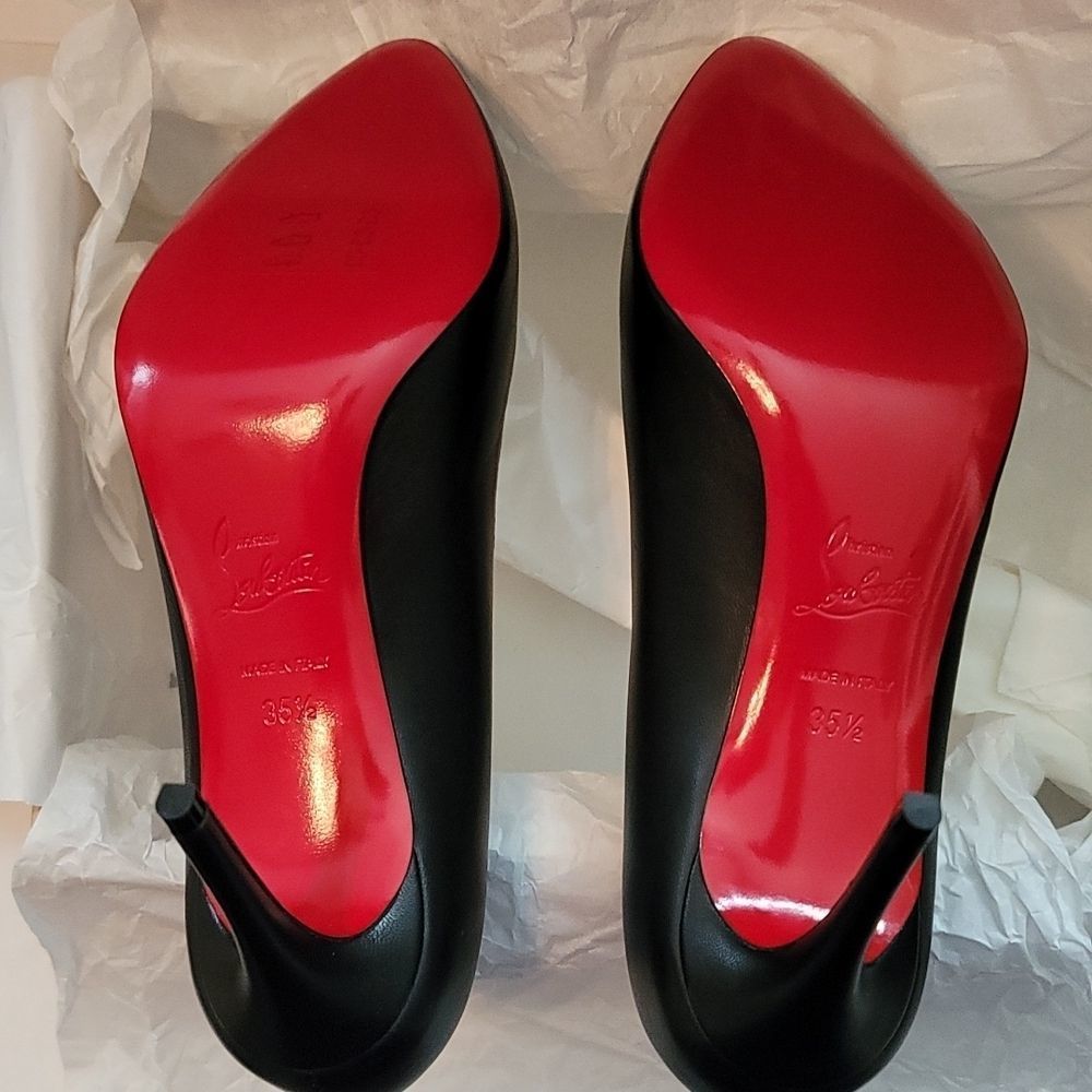 NWT/BOX Christian Louboutin Eloise 85 Nappa Shiny Black sz 35.5 - Picture 6 of 12